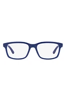 Dolce & Gabbana 48mm Rectangular Optical Glasses in Blue at Nordstrom