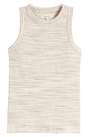 Madewell Brightside Rib Cutaway Crop Tank Botanical Peach at Nordstrom,