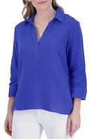 Foxcroft Sophia Cotton Gauze Popover Shirt at Nordstrom