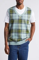 Vans Almondwood Plaid Sweater Vest Gray Mist at Nordstrom,