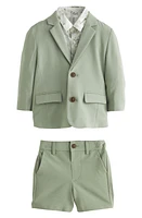 NEXT Kids' Short Sleeve Button-Up Shirt, Blazer & Shorts Suit Set at Nordstrom