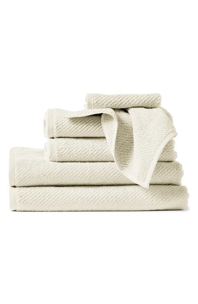 Coyuchi Air Weight 6-Piece Organic Cotton Bath Towel, Hand Towel & Washcloth Set in Undyed at Nordstrom, Size 6 Piece Set