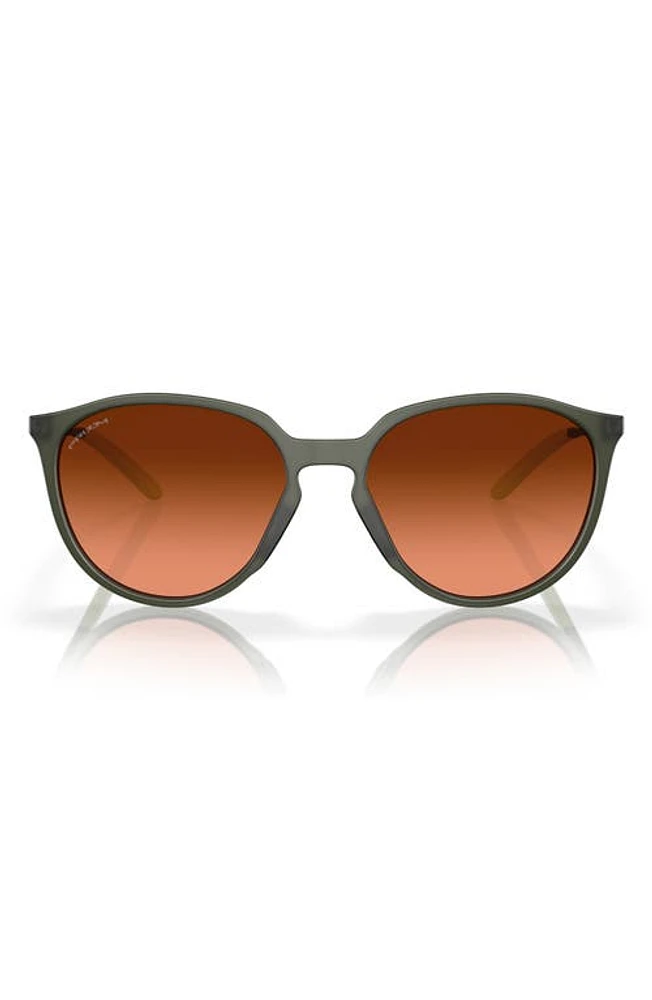 Oakley Sielo 57mm Round Sunglasses in Brown Gradient at Nordstrom