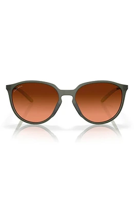 Oakley Sielo 57mm Round Sunglasses in Brown Gradient at Nordstrom