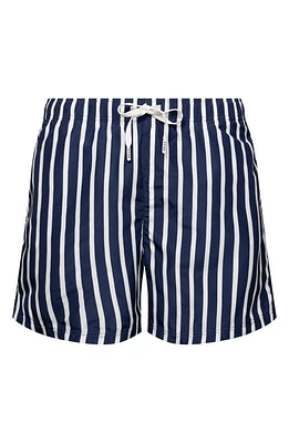 Eton Striped Swim Trunks in Blue at Nordstrom, Size Xx-Large