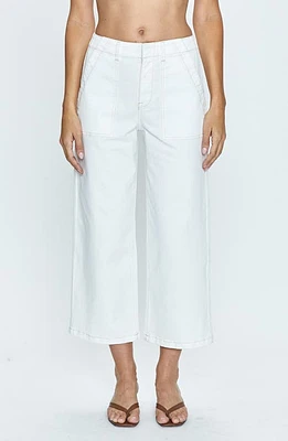 Pistola Sophia Stretch Cotton Ankle Wide Leg Pants at Nordstrom,