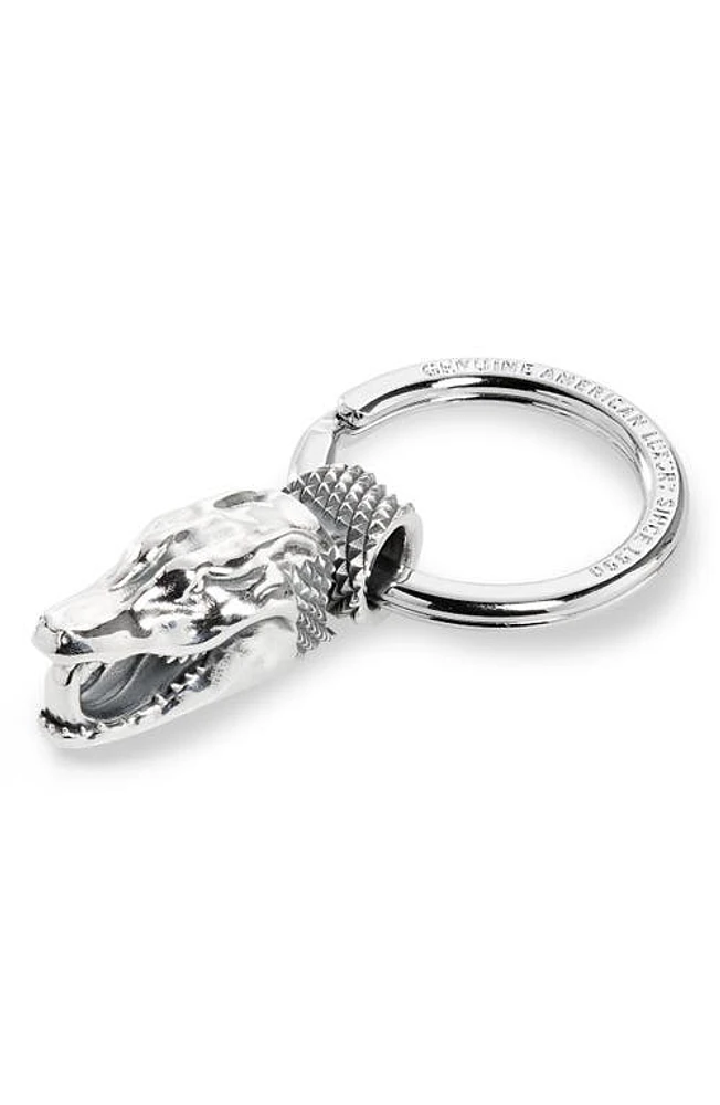 Good Art Hlywd Gator Head Keychain in Silver at Nordstrom