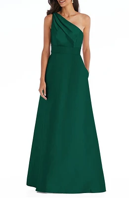 Alfred Sung One-Shoulder A-Line Gown at Nordstrom,