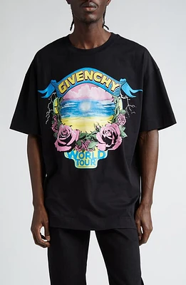 Givenchy World Tour Graphic T-Shirt Black at Nordstrom,