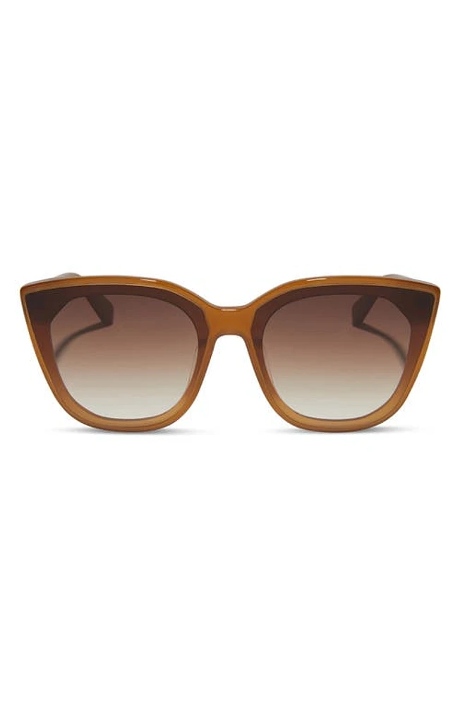 DIFF Gjelina 65mm Oversize Gradient Round Sunglasses in Brown Gradient at Nordstrom