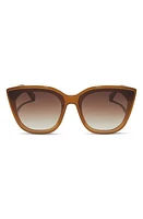 DIFF Gjelina 65mm Oversize Gradient Round Sunglasses in Brown Gradient at Nordstrom