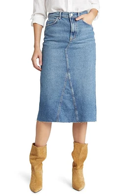 Rails The Highland Nonstretch Denim Midi Skirt Vintage Sapphire at Nordstrom,