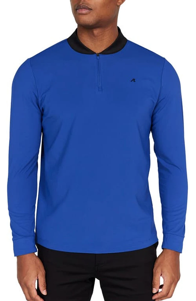 Redvanly Briar Contrast Collar Quarter Zip Pullover at Nordstrom,