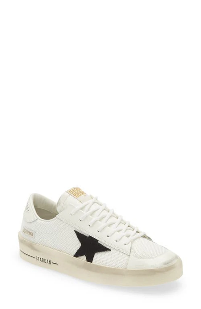 Golden Goose Stardan Mixed Media Sneaker White/Black at Nordstrom,