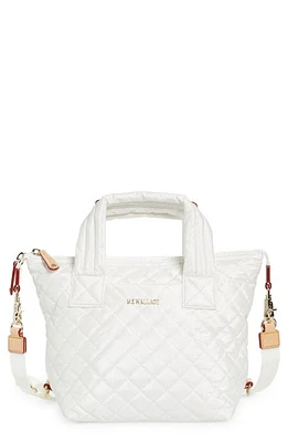 MZ Wallace Small Sutton Deluxe Tote in Pearl Metallic at Nordstrom