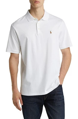 Polo Ralph Lauren Pima Cotton Polo in White at Nordstrom, Size Small