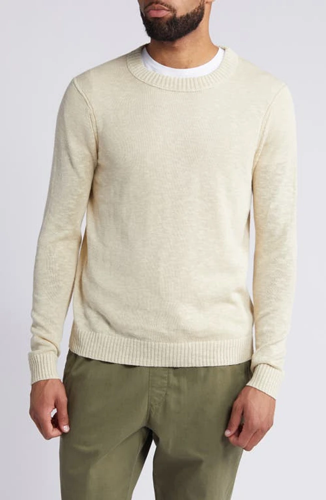 Treasure & Bond Linen Cotton Crewneck Sweater at Nordstrom,