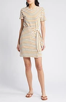 Rails Edie Stripe Tie Waist T-Shirt Dress Carmel at Nordstrom,