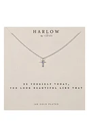 Nashelle Initial Charm Necklace in Silver T at Nordstrom