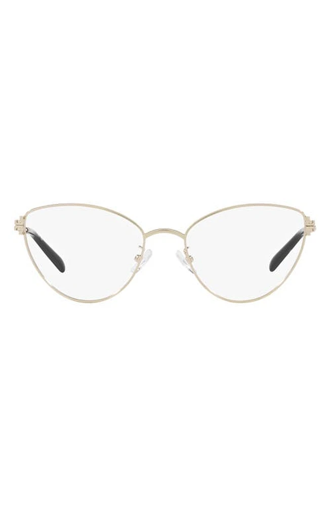 Tory Burch 53mm Cat Eye Optical Glasses in Gold at Nordstrom