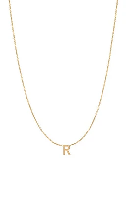 BYCHARI Initial Pendant Necklace in 14K Yellow Gold-R at Nordstrom