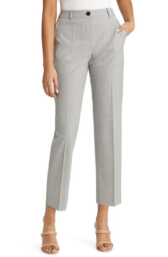 BOSS Tasewa Slim Fit Stretch Wool Blend Pants in Grey Fabric at Nordstrom, Size 16