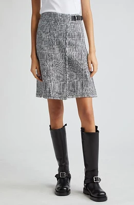 burberry Warped Houndstooth Fringe Trim Wrap Skirt Monochrome Ip Pttn at Nordstrom,