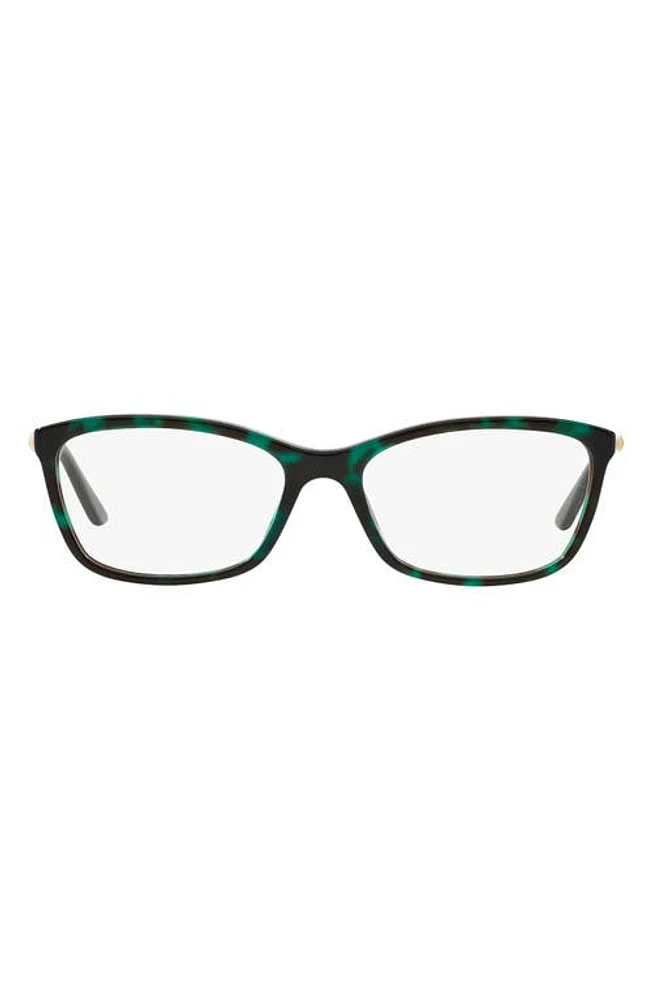 Versace 54mm Optical Glasses in Green Havana at Nordstrom