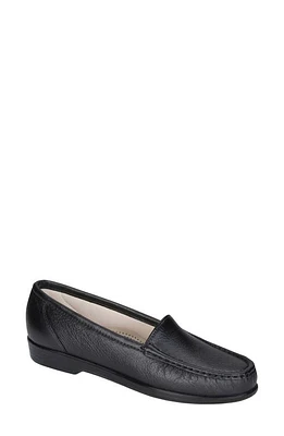 SAS Simplify Nubuck Leather Loafer Black at Nordstrom,