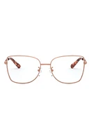 Michael Kors 54mm Butterfly Optical Glasses in Rose Gold at Nordstrom