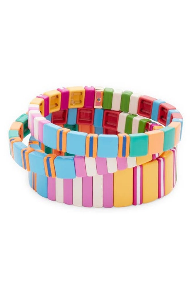 ROXANNE ASSOULIN Feeling Groovy Set of 3 Bracelets in Blue Multi at Nordstrom