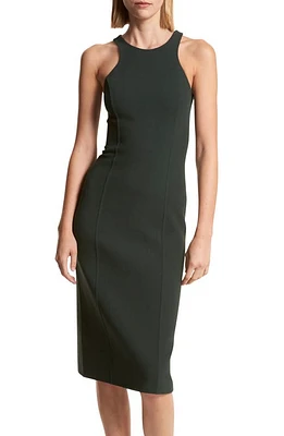 Michael Kors Collection Racerback Virgin Wool Blend Sheath Dress in Forest at Nordstrom, Size 16