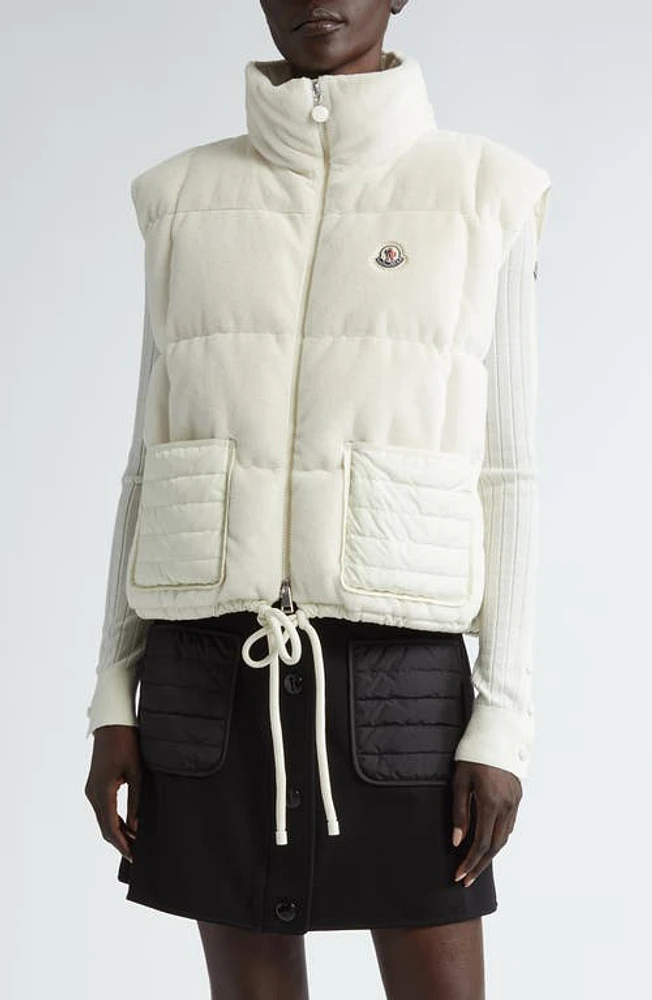 Moncler Arques Quilted Fleece Down Vest Eggnog at Nordstrom,