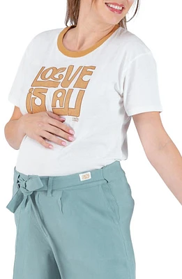 Cache Coeur Loeve Is All Maternity Graphic Tee Ivory at Nordstrom,