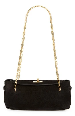 Anya Hindmarch Mini Waverley Suede Shoulder Bag in Black at Nordstrom