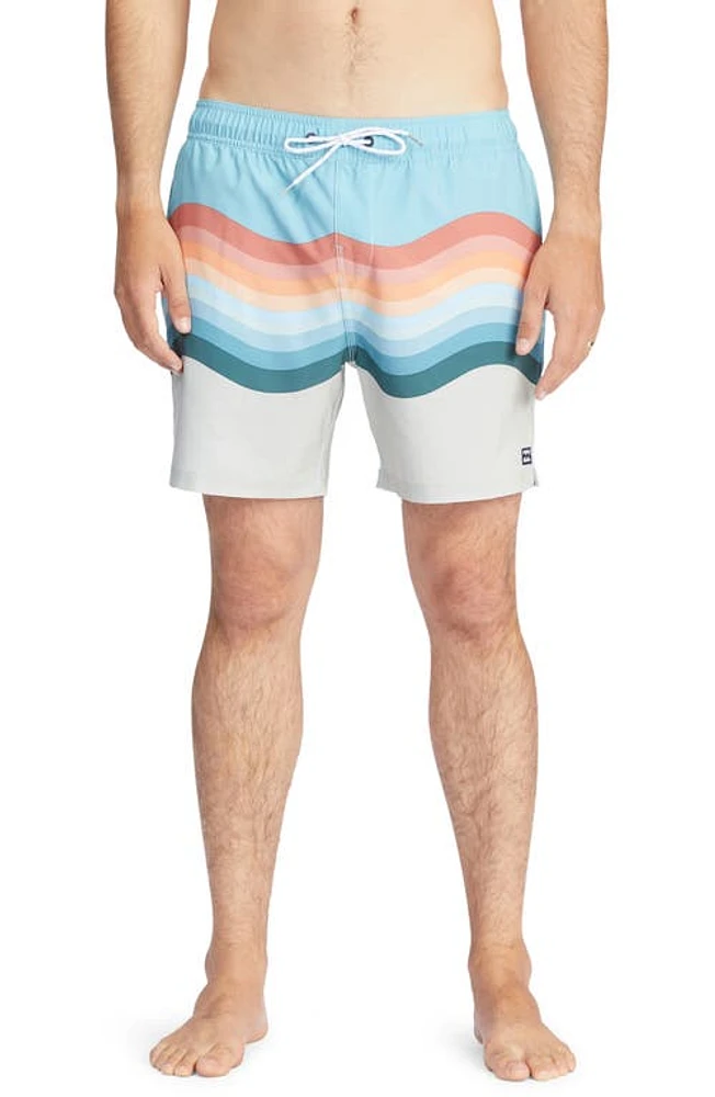 Billabong Sundays Layback Swim Trunks in Sunset at Nordstrom, Size X-Large