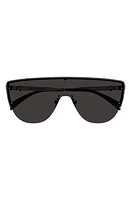 Alexander McQueen 99mm Oversize Mask Sunglasses in Ruthenium at Nordstrom