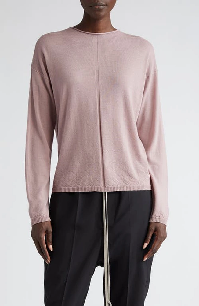 Rick Owens Virgin Wool Crewneck Sweater at Nordstrom,