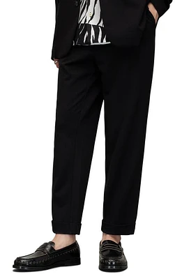 AllSaints Helm Trousers Black at Nordstrom,