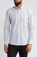 Scott Barber Plaid Organic Cotton Button-Down Shirt Slate at Nordstrom,