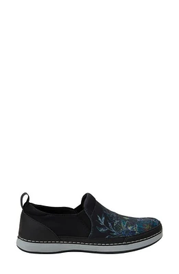 Alegria by PG Lite Alchemie Slip-On Sneaker in Black Bouquet Fabric at Nordstrom, Size 5-5.5Us