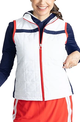 KINONA Chill Layer Quilted Zip-Up Vest White at Nordstrom,