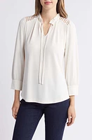 Anne Klein Lace Inset Top at Nordstrom,