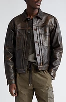 John Elliott Thumper Type II Leather Jacket in Tobacco at Nordstrom, Size Medium