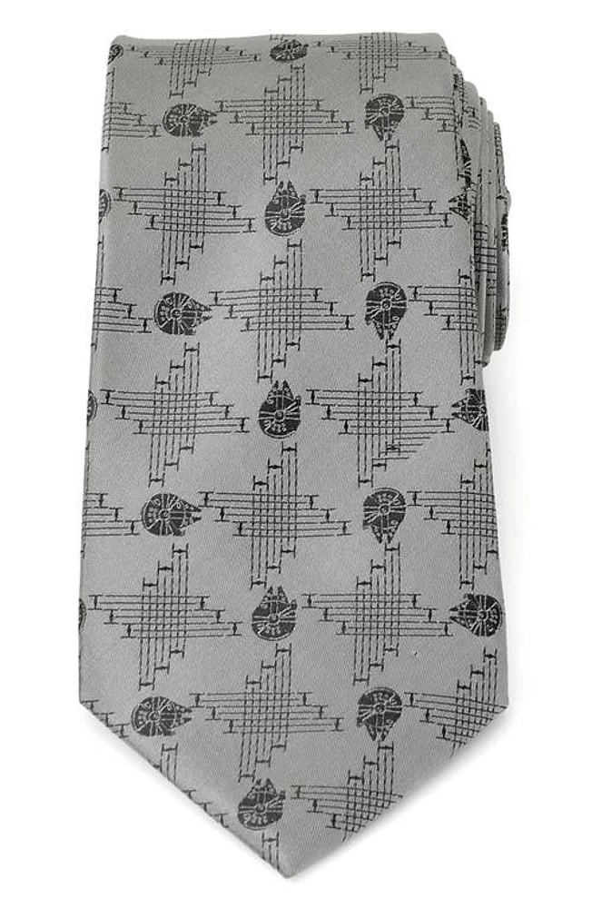 Cufflinks, Inc. x Star Wars Millennium Falcon Silk Blend Tie in Gray at Nordstrom