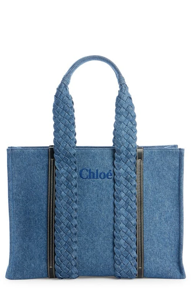 Chloé Large Woody Denim Tote at Nordstrom