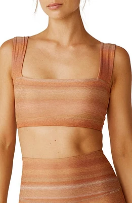 Beyond Yoga Softmark Squared Neck Sports Bra Ombre Stripe at Nordstrom,