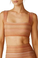 Beyond Yoga Softmark Squared Neck Sports Bra Ombre Stripe at Nordstrom,