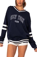 EDIKTED New York Sweater Navy at Nordstrom,