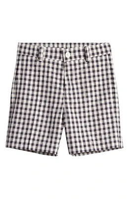 KENZO Kids' Gingham Bermuda Shorts Ecru Grey at Nordstrom, Y